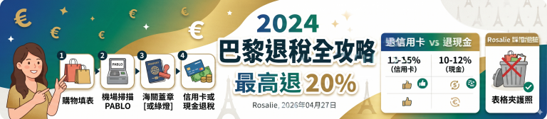 2024 巴黎退稅全攻略：最高退 20%，每個步驟拆解給你看