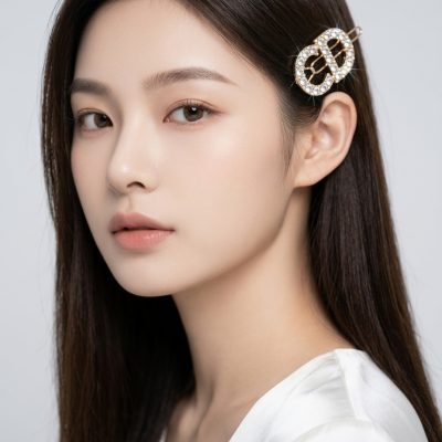 Dior CD水鑽髮夾