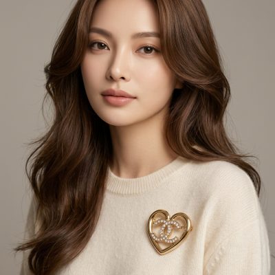 CHANEL 愛心胸針