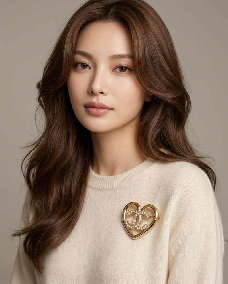 CHANEL 愛心胸針