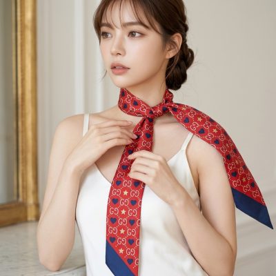 Gucci 限量愛心Twilly