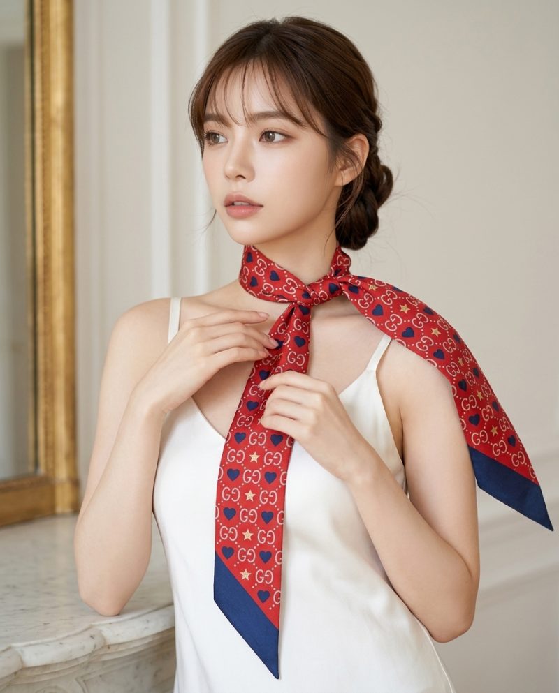 Gucci 限量愛心Twilly