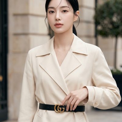 Gucci 經典GG Logo 2cm細皮帶