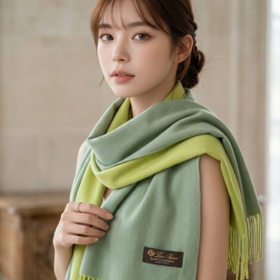 Loro Piana 100% Baby Cashmere 圍巾（牛油果綠）