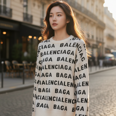 BALENCIAGA 寬鬆標誌毛衣