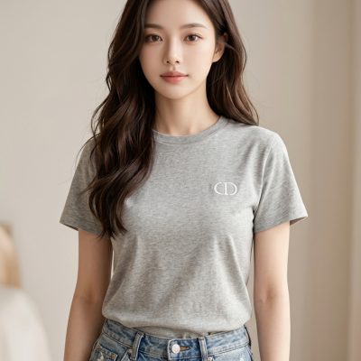 DIOR 灰色經典標誌T恤