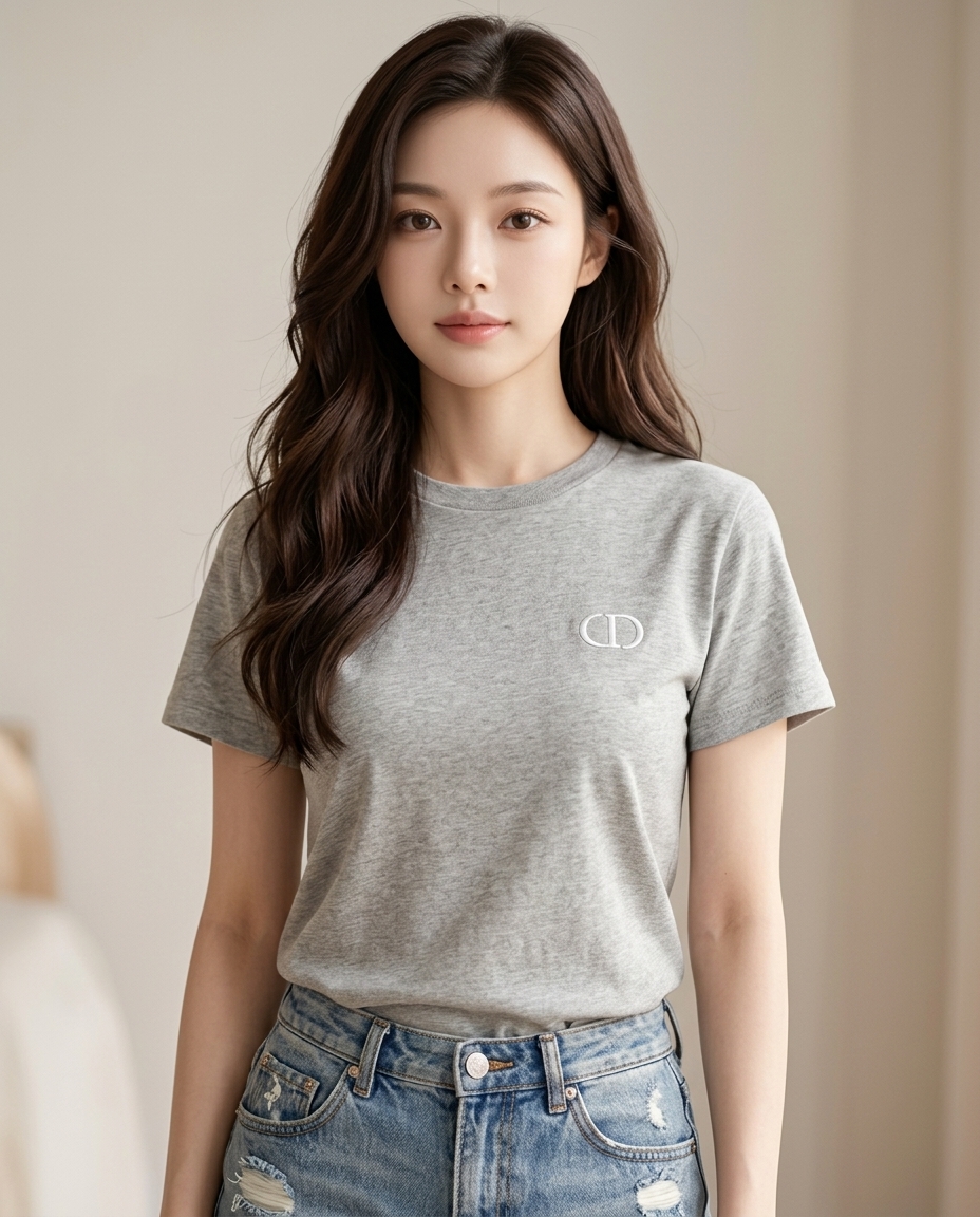 DIOR 灰色經典標誌T恤