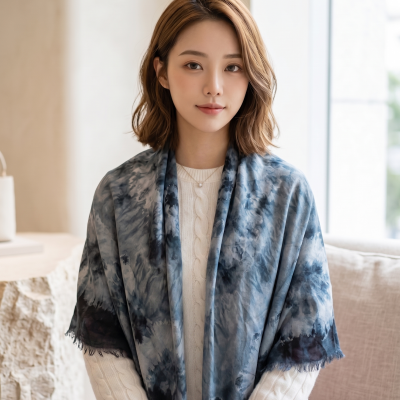 DIOR 渲染漸層羊絨披肩