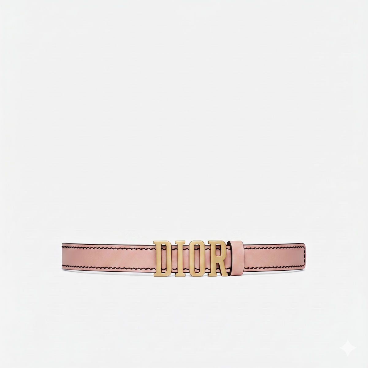 DIOR 粉色細版皮帶