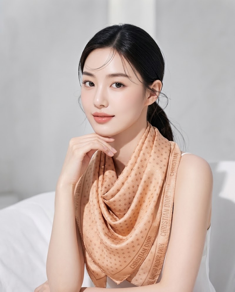 DIOR 星星絲巾