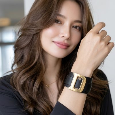 DIOR D釦雙圈手環