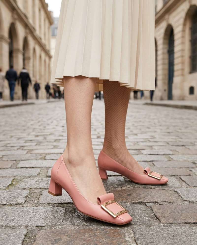 ROGER VIVIER 方釦跟鞋