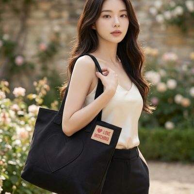 MOSCHINO 愛心帆布包