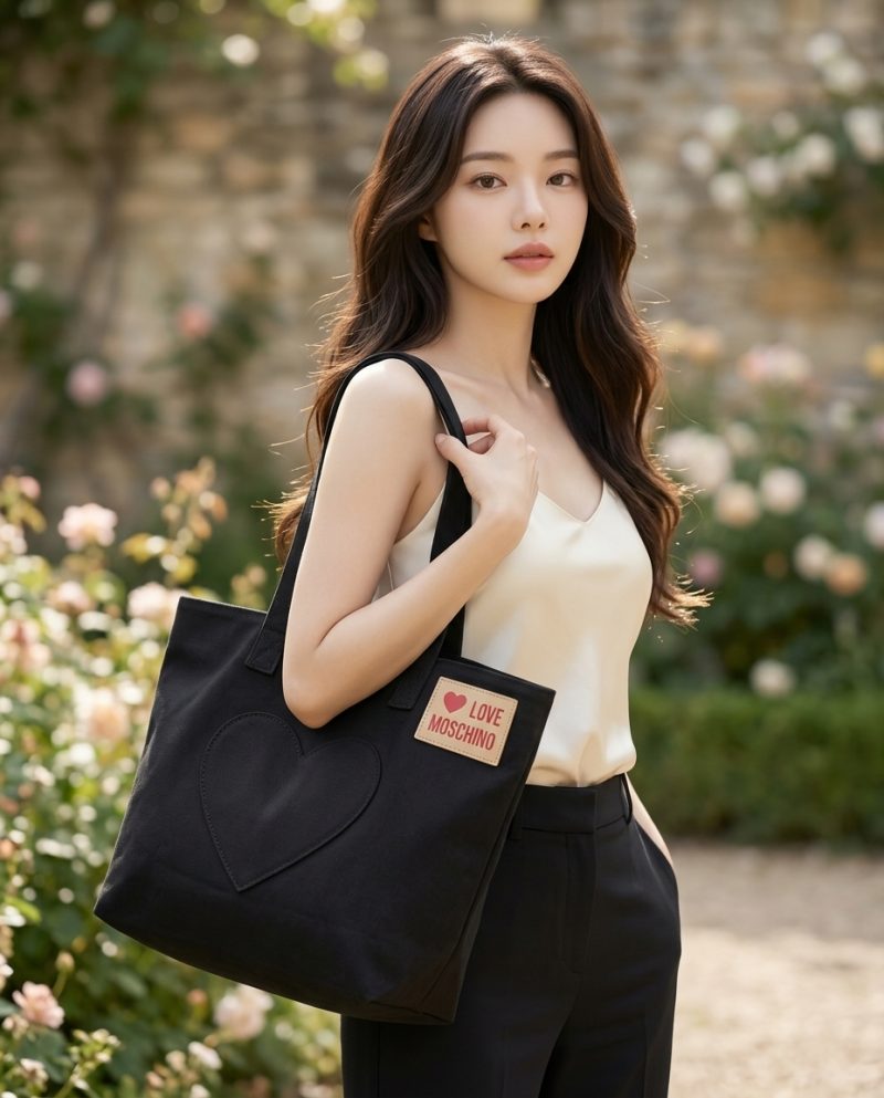 MOSCHINO 愛心帆布包