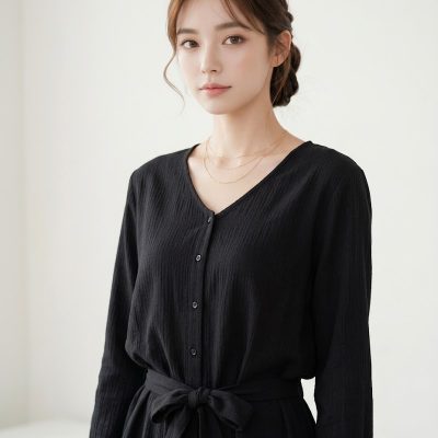 DES PETITS HAUTS 法國甜心長版襯衫