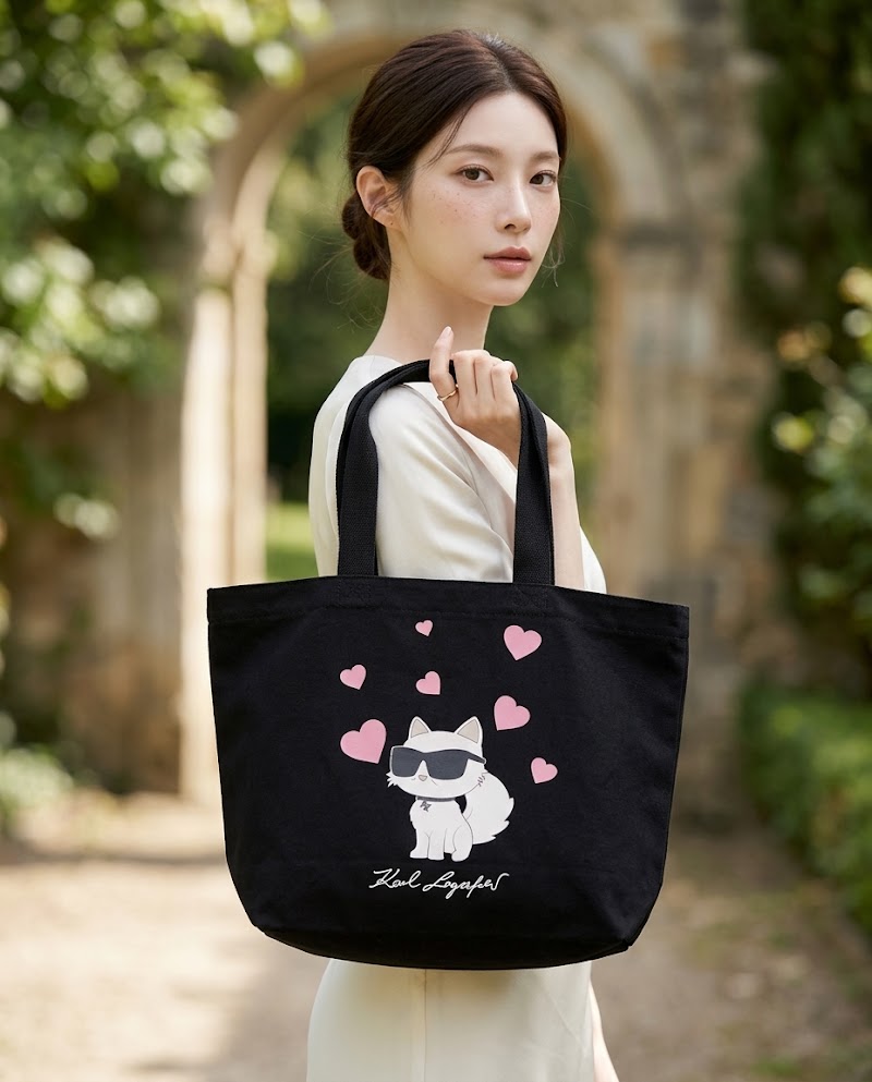 KARL LAGERFELD 卡爾貓咪帆布袋