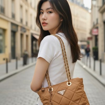 PRADA 焦糖色菱格包