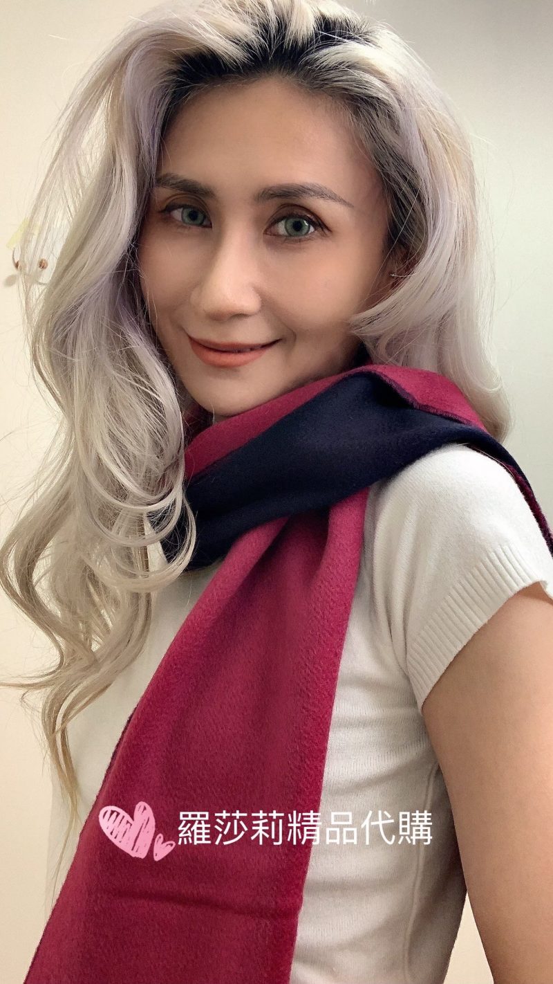 HERMÈS 喀什米爾雙色圍巾