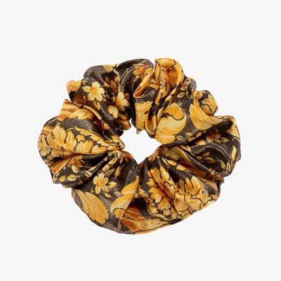 VERSACE 巴洛克印花絲質髮圈