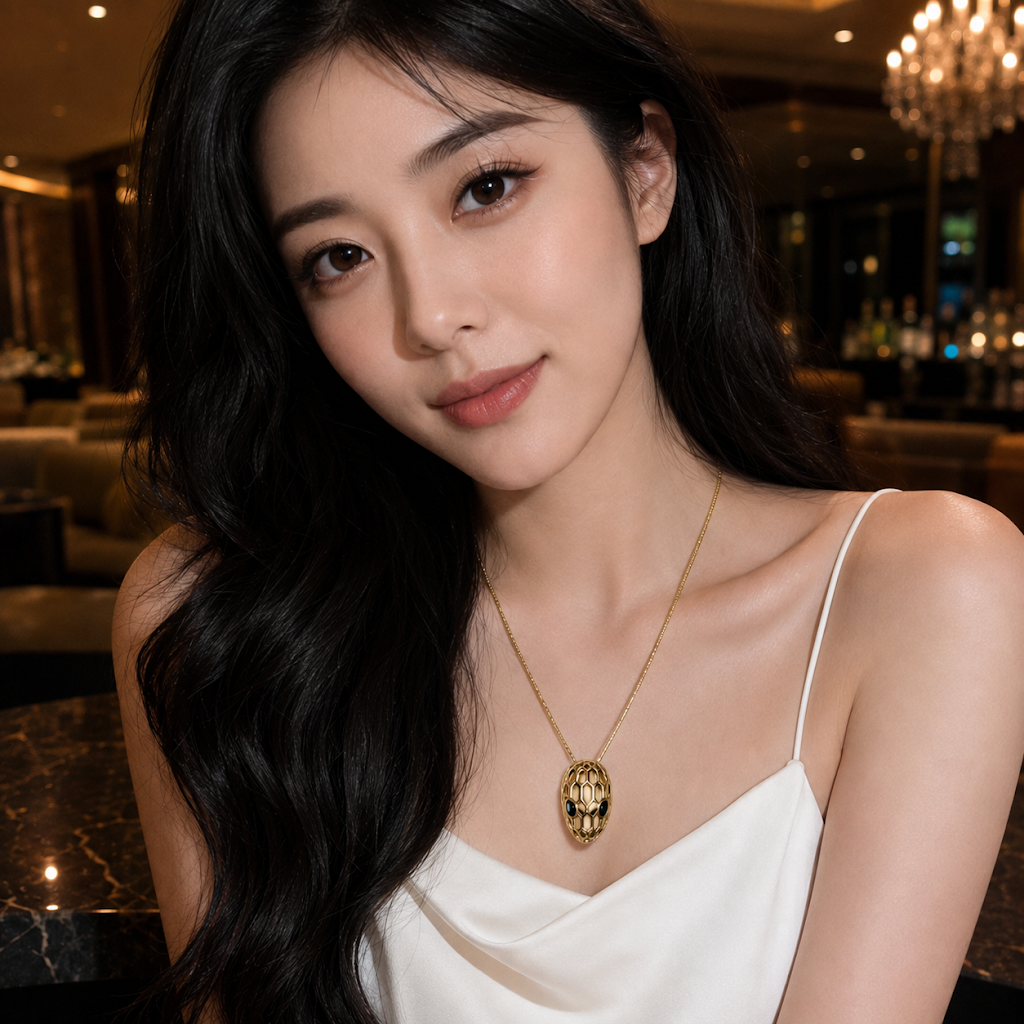 BVLGARI 蛇頭絲巾釦窄版絲巾禮盒:圖片 7